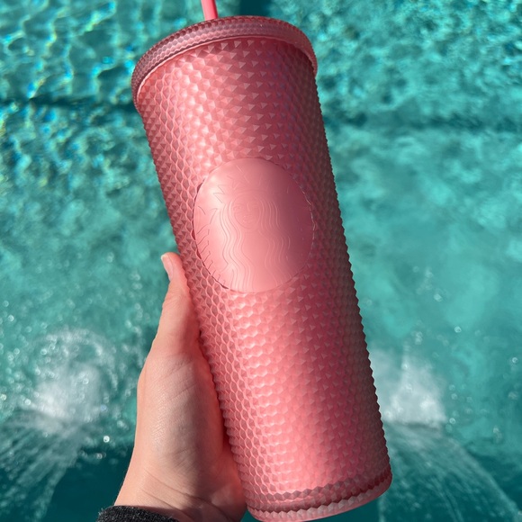 Starbucks 2022 Valentines Light Pink Lemonade Venti Studded Jelly Tumbler